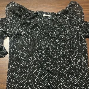Polka dot long sleeve blouse